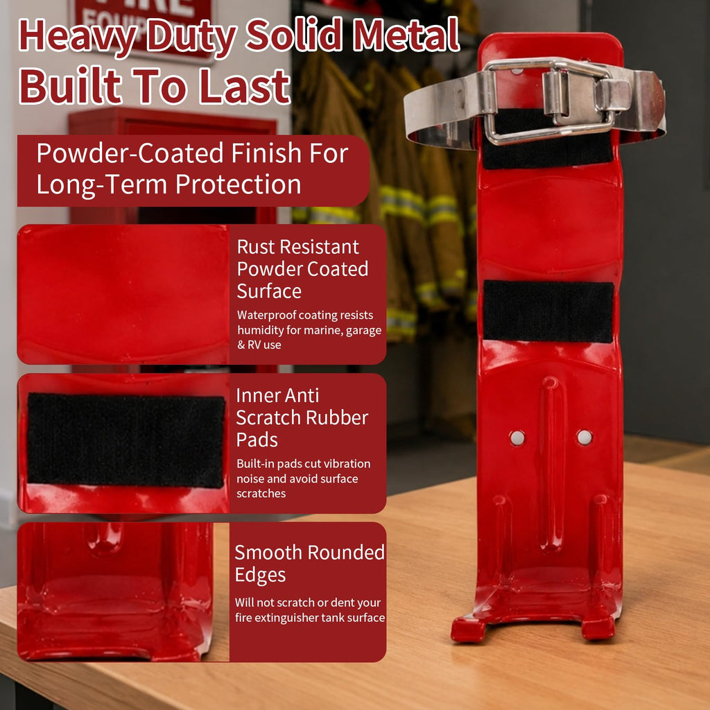 Fire Extinguisher Bracket Quick Release Anti-Vibration Mount Holder G59862