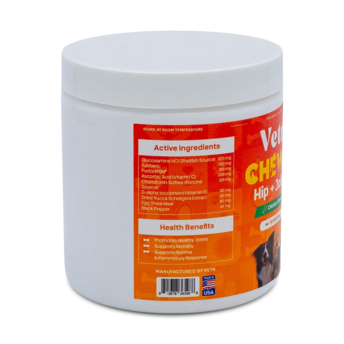 Chicken Flavored Hip and Joint Chews for Dogs, 60 Chewable Tablets R229