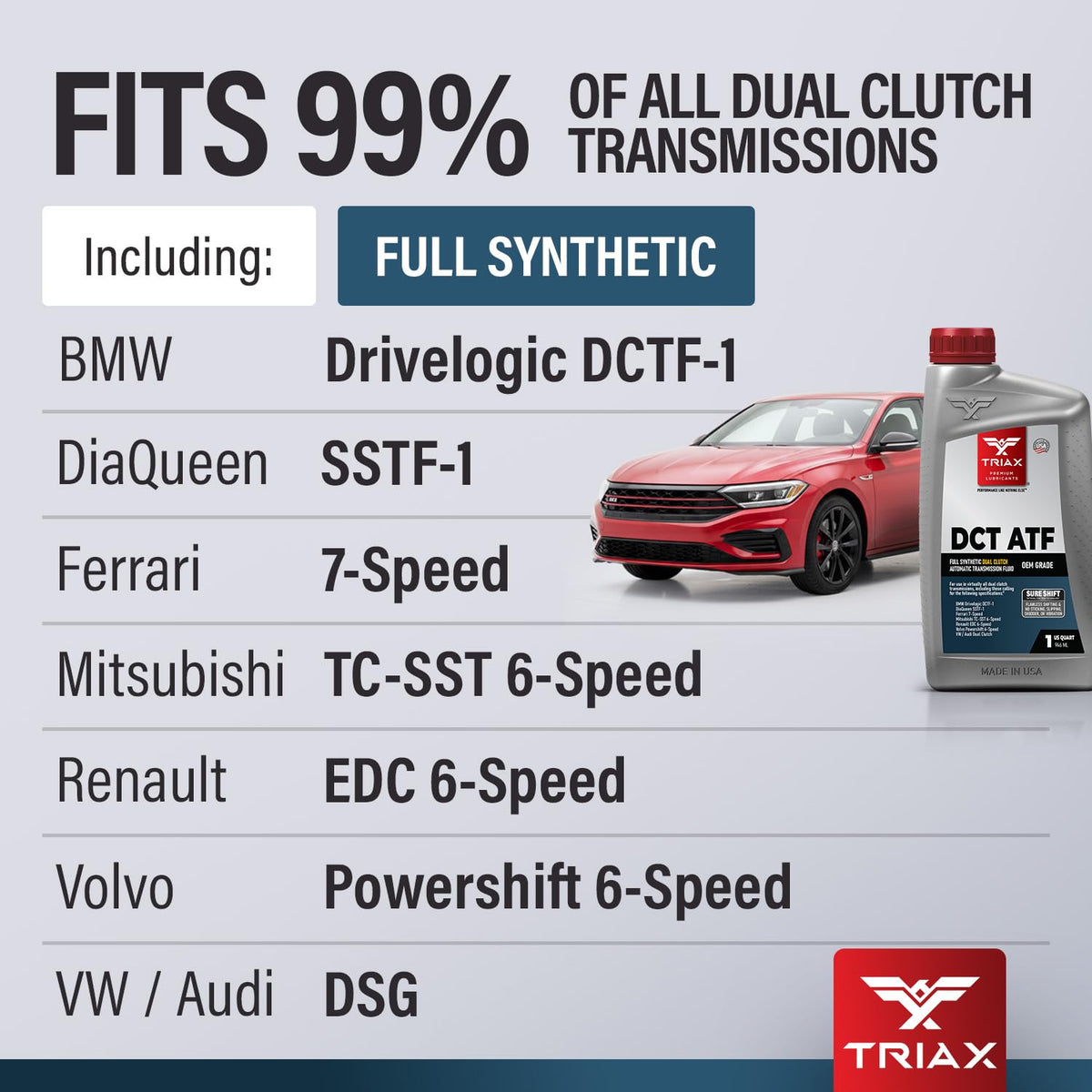 Full Synthetic Dual Clutch Automatic Transmission Fluid 1 Quart S6781