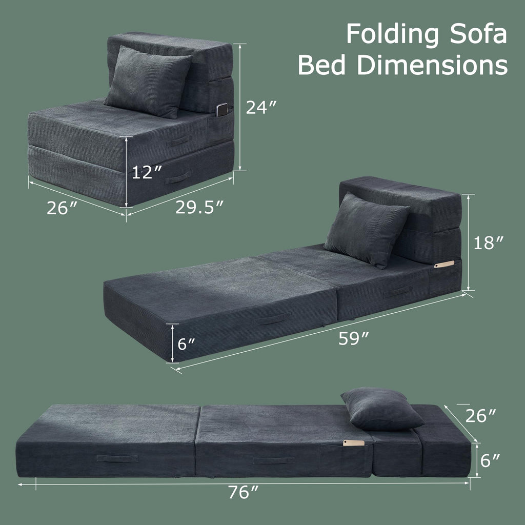 Folding Convertible Sofa Bed with Bag P89774