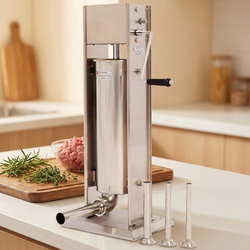 Stainless Steel 15LB Dual Speed Vertical Manual Sausage Stuffer H64433