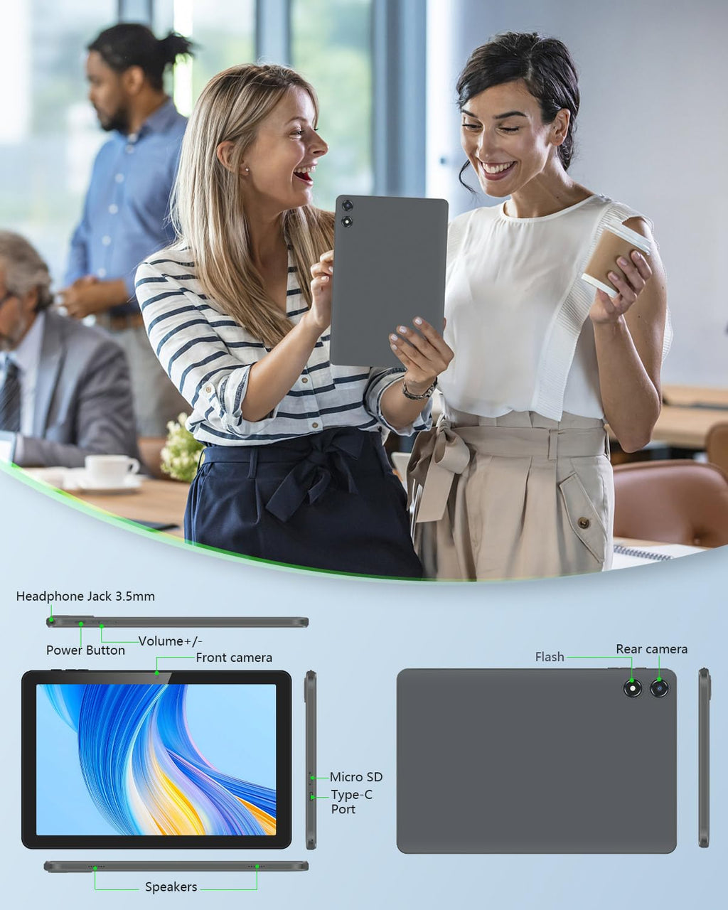 10 inch Tablet with 26GB RAM 128GB ROM 7000 mAh I3826