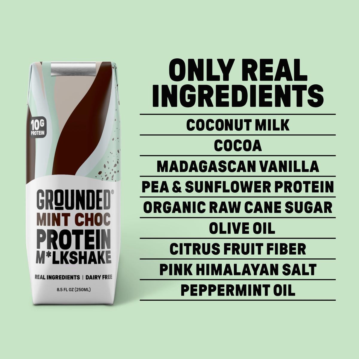 Mint Chocolate Milk, Dairy Free, 10g Protein, 8.5 fl oz, 12 Pack X861