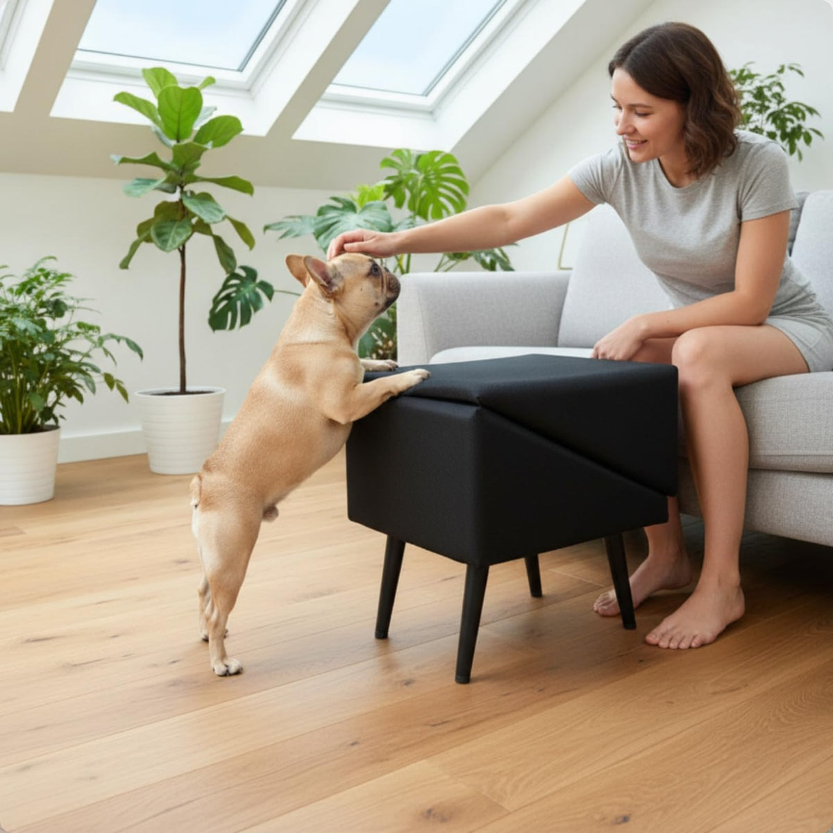 Foldable Non-Slip Wooden Dog Ramp A129