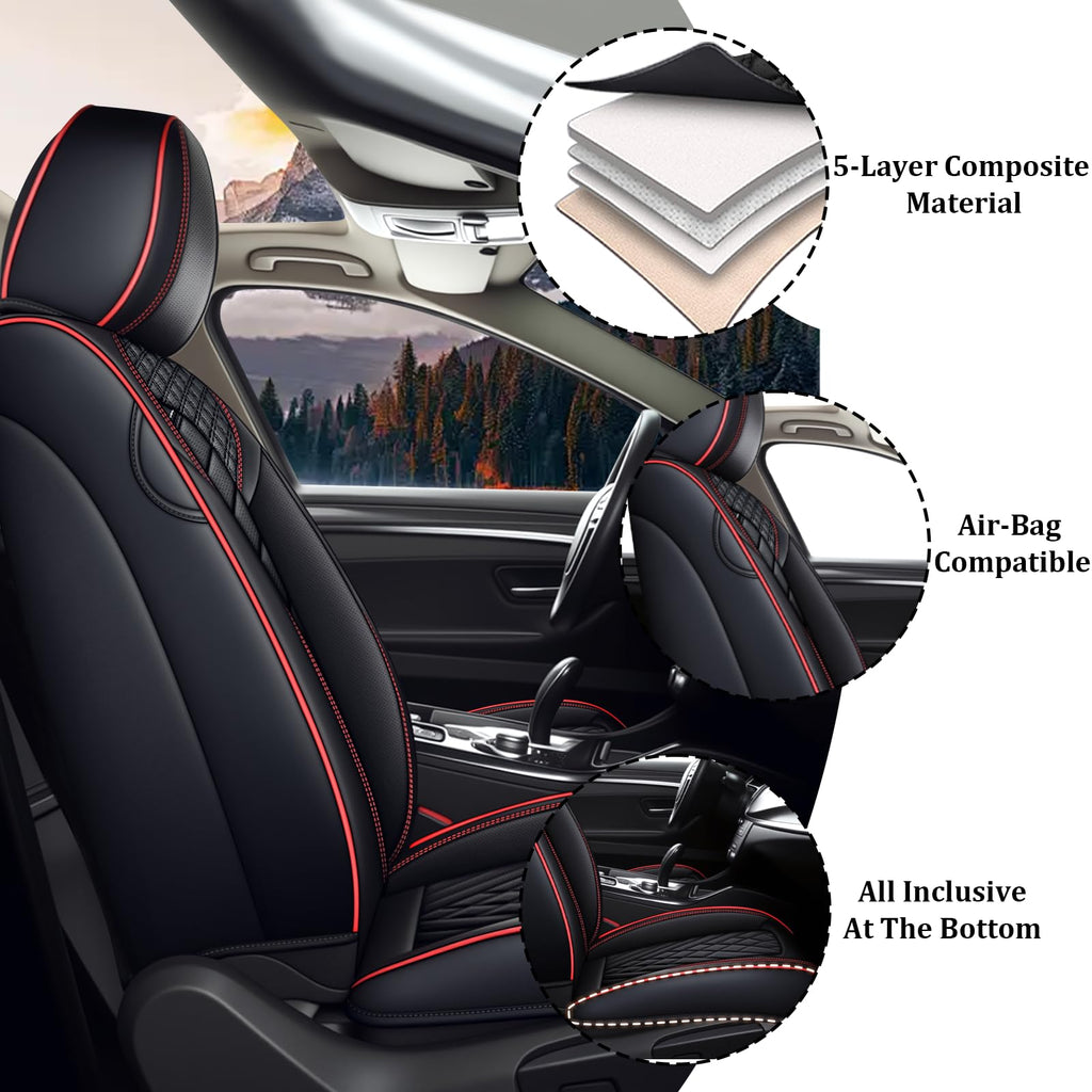 Waterproof Nappa Leather Full Set Car Seat Covers O97788