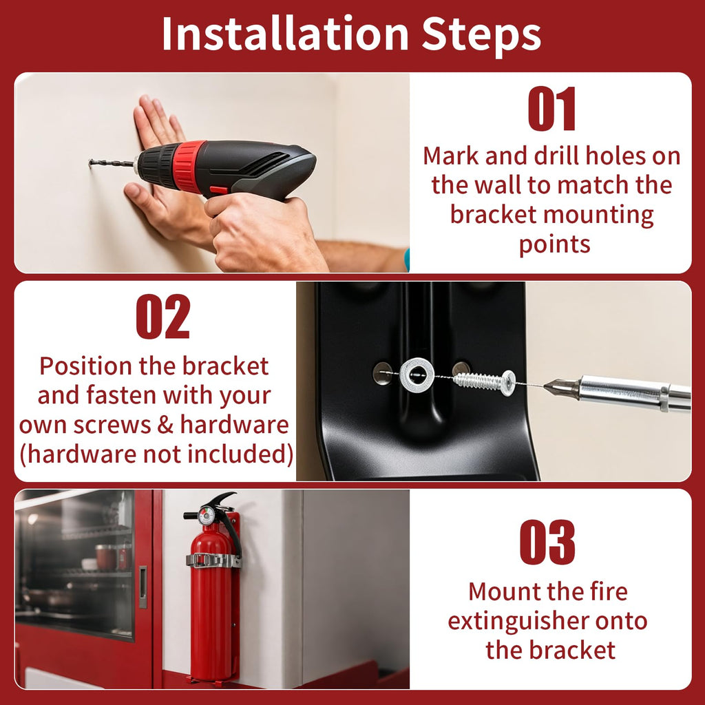 Fire Extinguisher Bracket Quick Release Anti-Vibration Mount Holder G59862