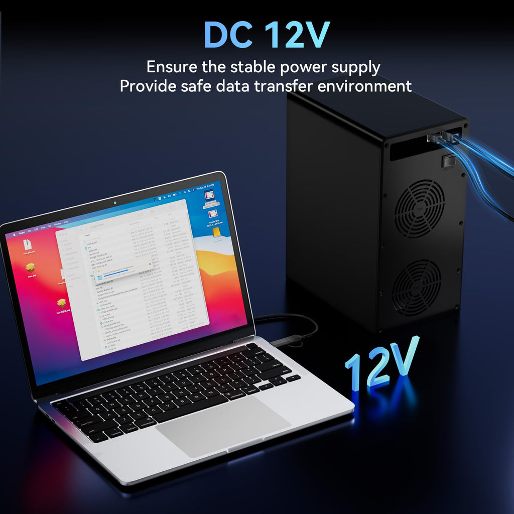 Aluminum 8 Bay Hard Drive Enclosure with Cooling Fan J72253