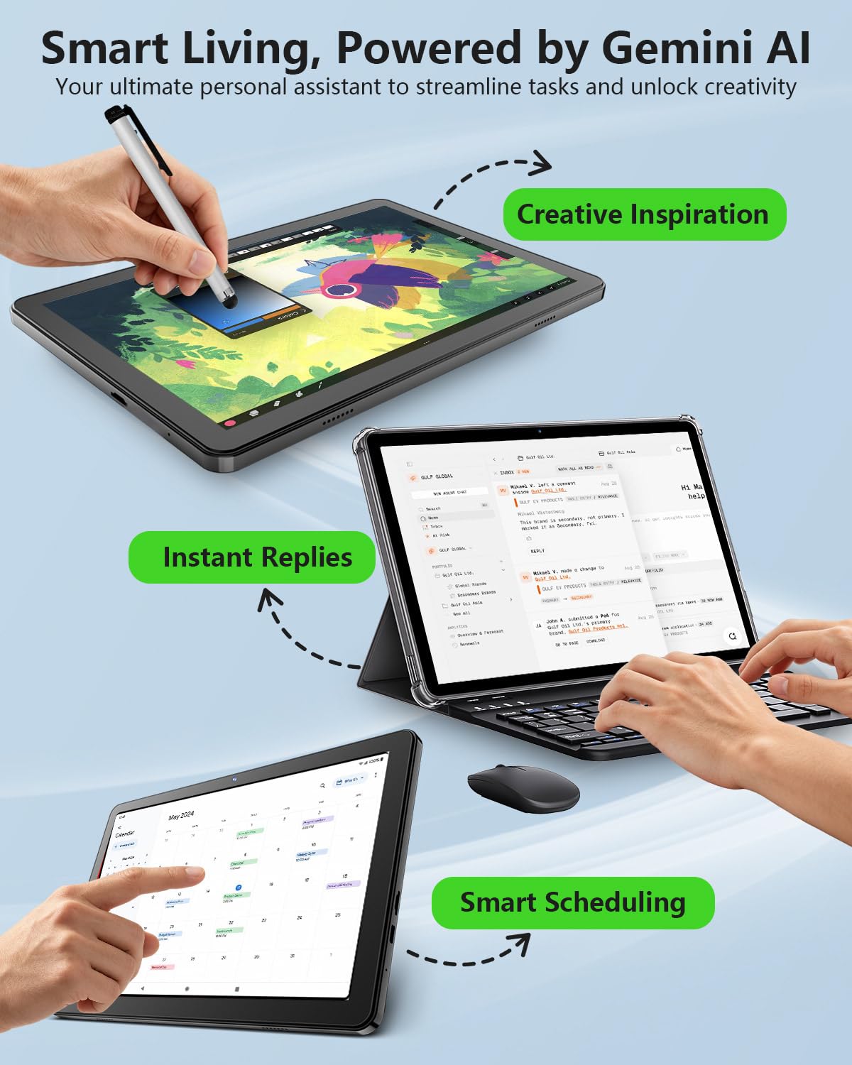 10 inch Tablet with 26GB RAM 128GB ROM 7000 mAh I3826