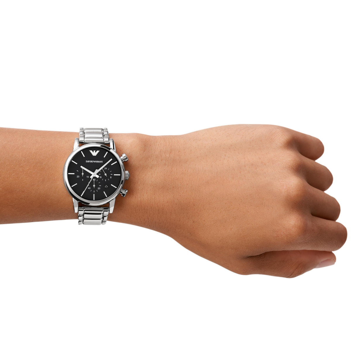 Men's Automatic Chronograph Watch with Stainless Steel or Leather Band M307