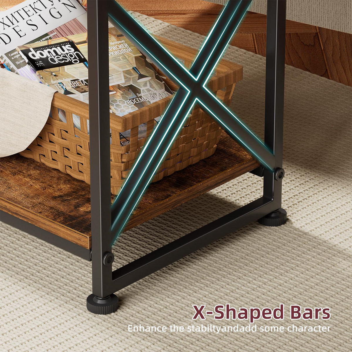 3 Tiers Open Shelves Side Table Z599909