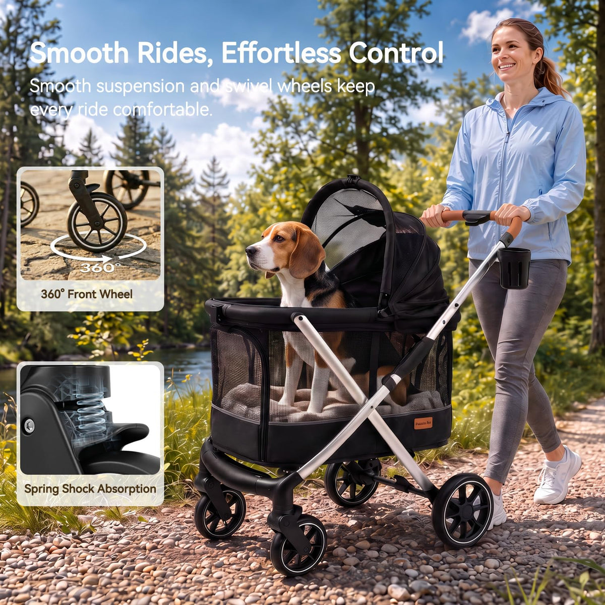Lightweight Aluminum Dog Stroller J2149