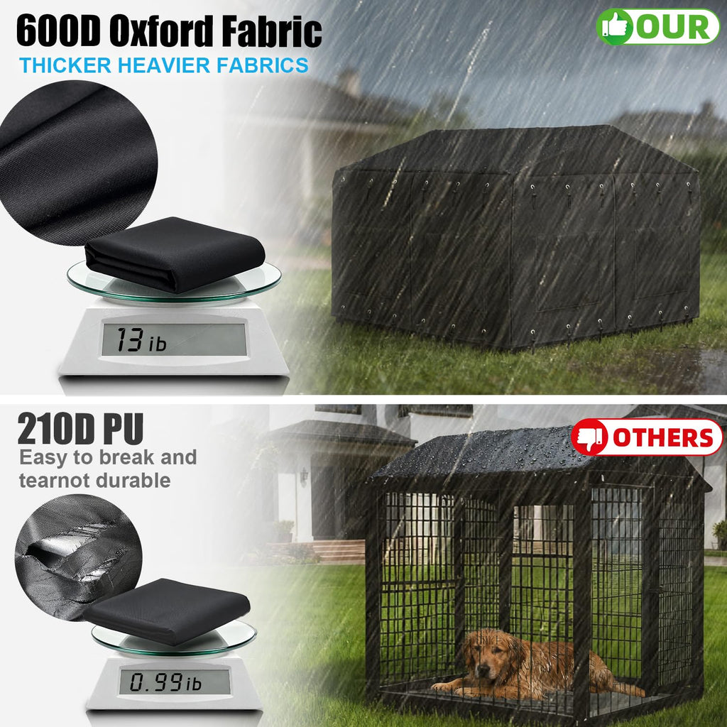 Waterproof Dog Kennel Cover with Transparent Window U609