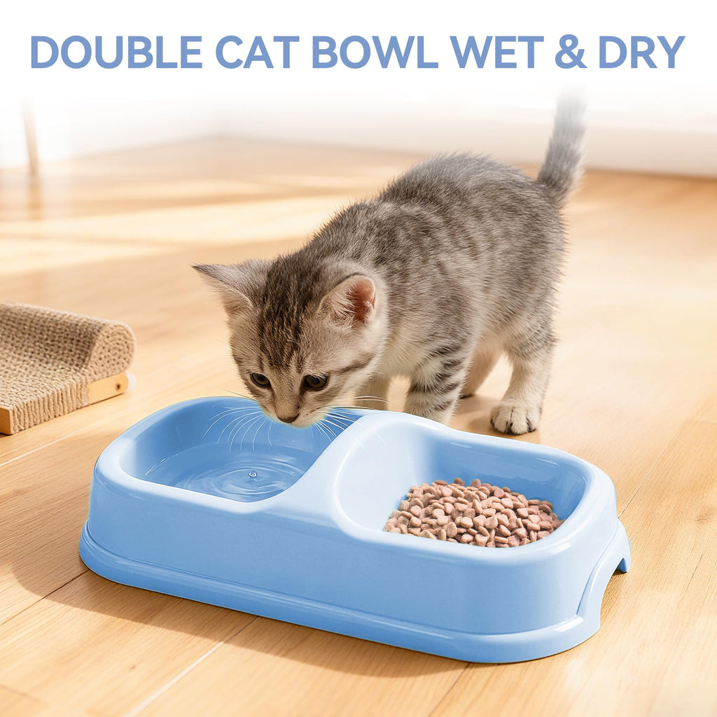 Cat Litter Box Set with Litter Scoop, Double Dish Cat Bowl, Mouse and Ball Toy X17128