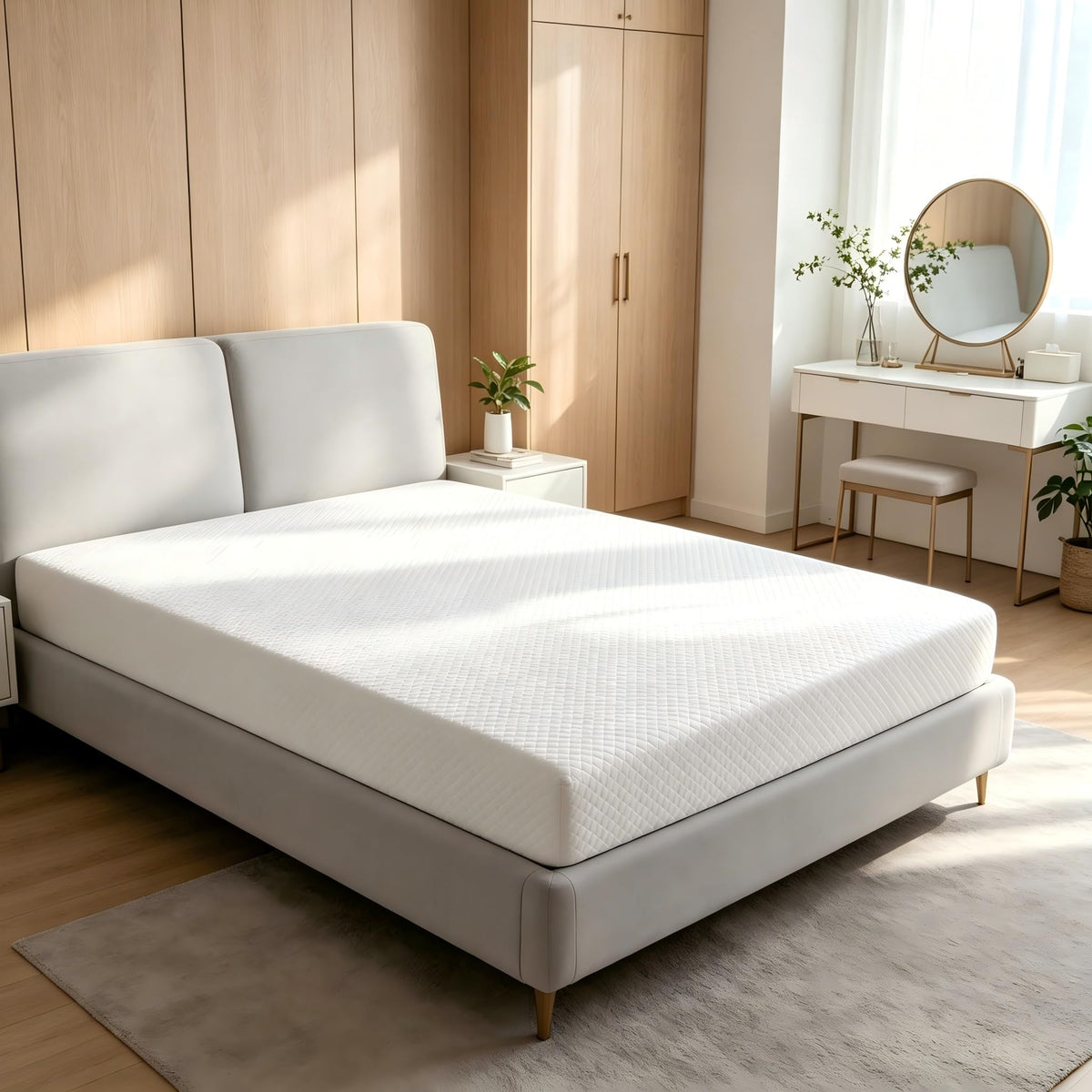 5 Inch Twin Size White Gel Memory Foam S69931