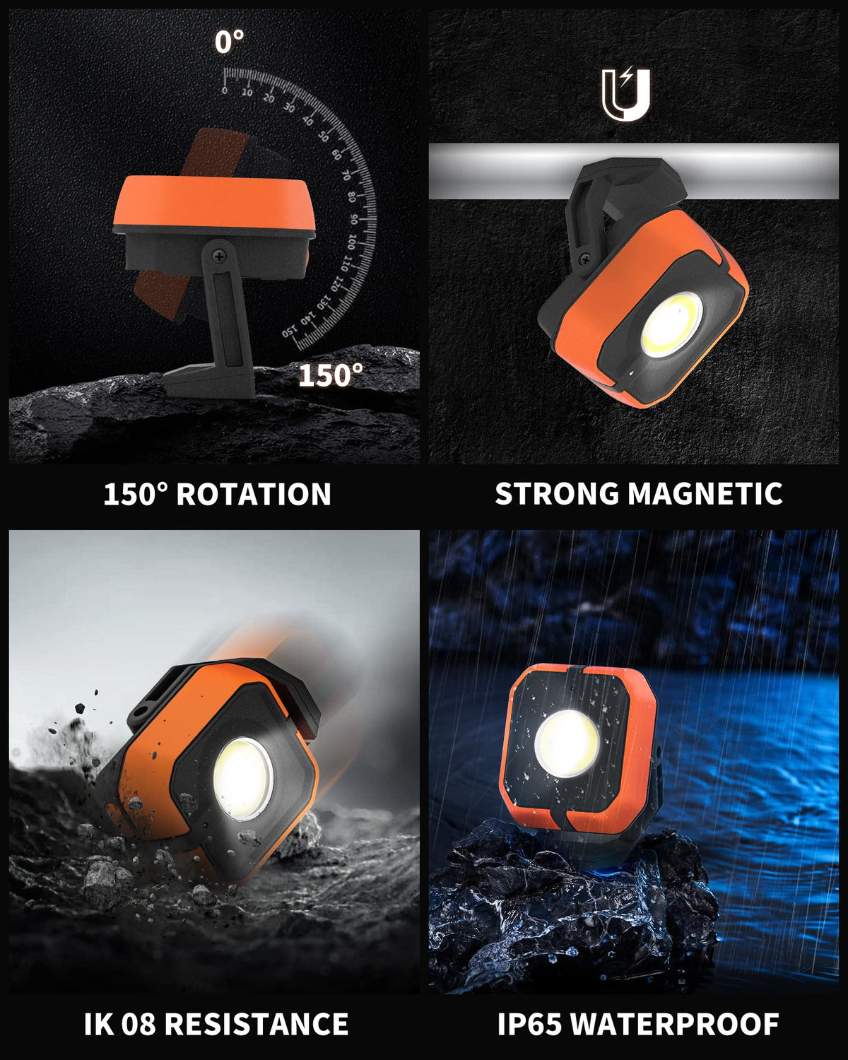 Rechargeable 4 Modes 1200LM Magnetic Work Light W49599
