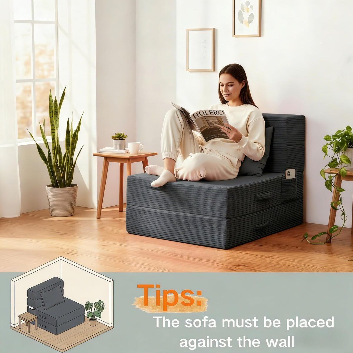 Folding Convertible Sofa Bed with Bag P89774