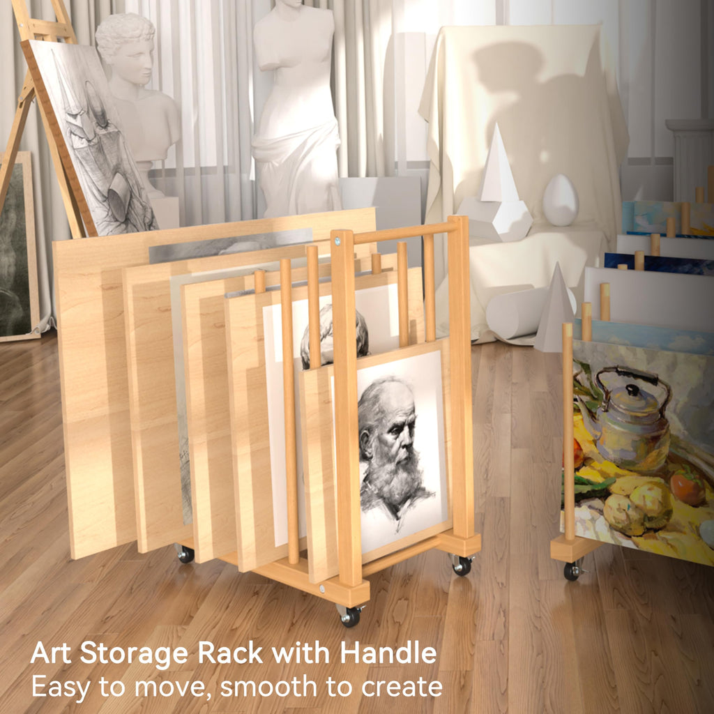 Canvas Storage Rack with Wheels and Handle P31339