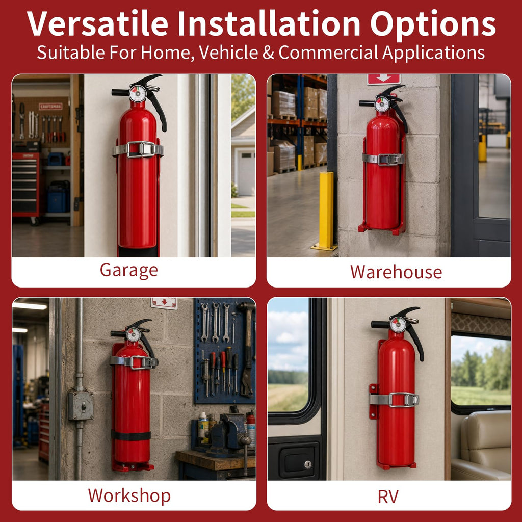 Fire Extinguisher Bracket Quick Release Anti-Vibration Mount Holder G59862