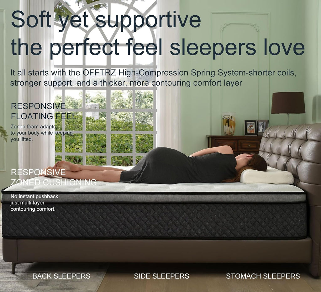 Full Size 12 Inch Hybrid Gel Memory Foam Mattress L96838