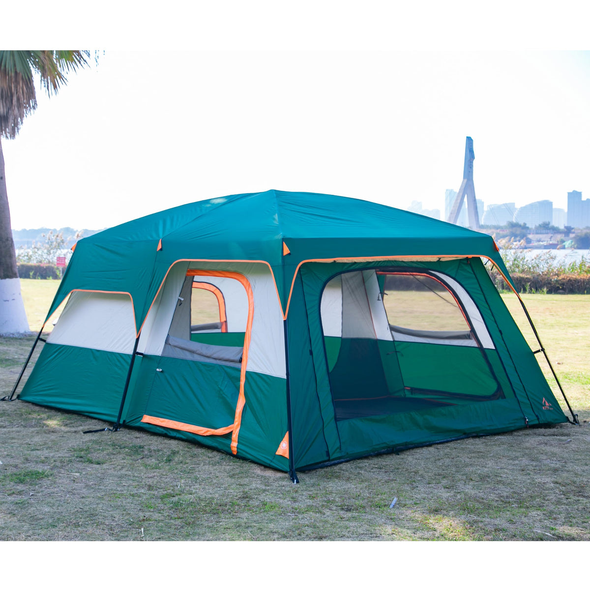 Extra Large 12-14 Person 2 Room Waterproof Double Layer Cabin Tent E98280