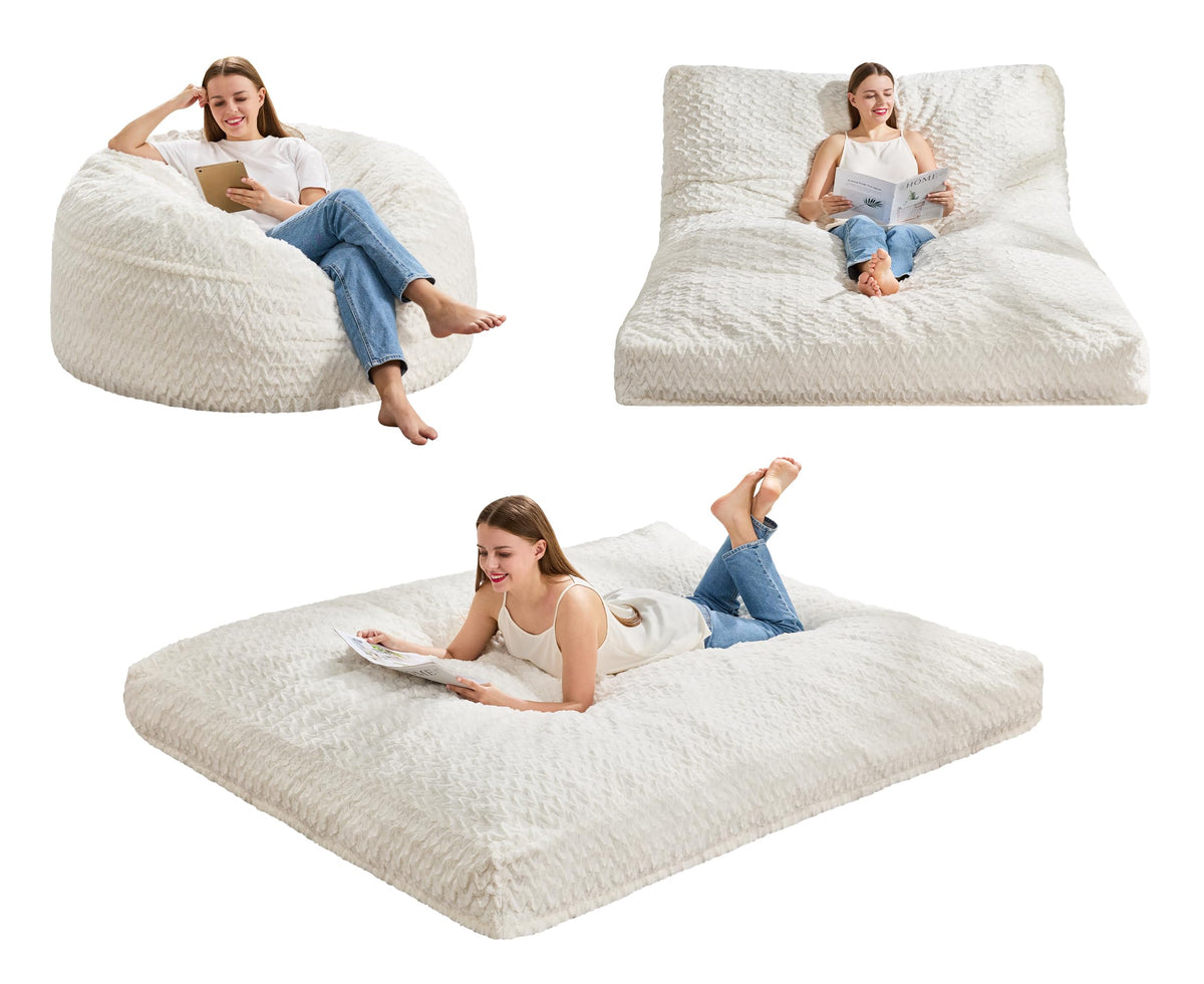 Bean Bag Chair Convertible 3 in 1 Washable Giant R6966
