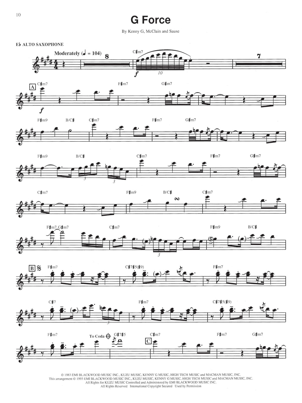 Saxophone Sheet Music Book X501739