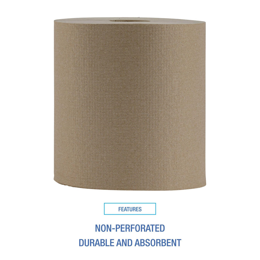 Hardwound Paper Towels, 6 Rolls, 1-Ply, 8" x 800 ft, Natural E999