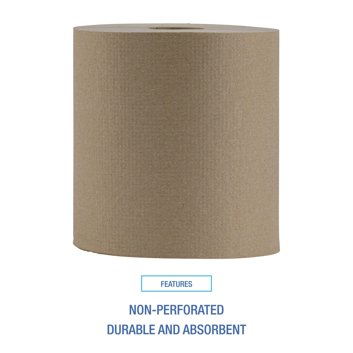 Hardwound Paper Towels, 6 Rolls, 1-Ply, 8" x 800 ft, Natural E999