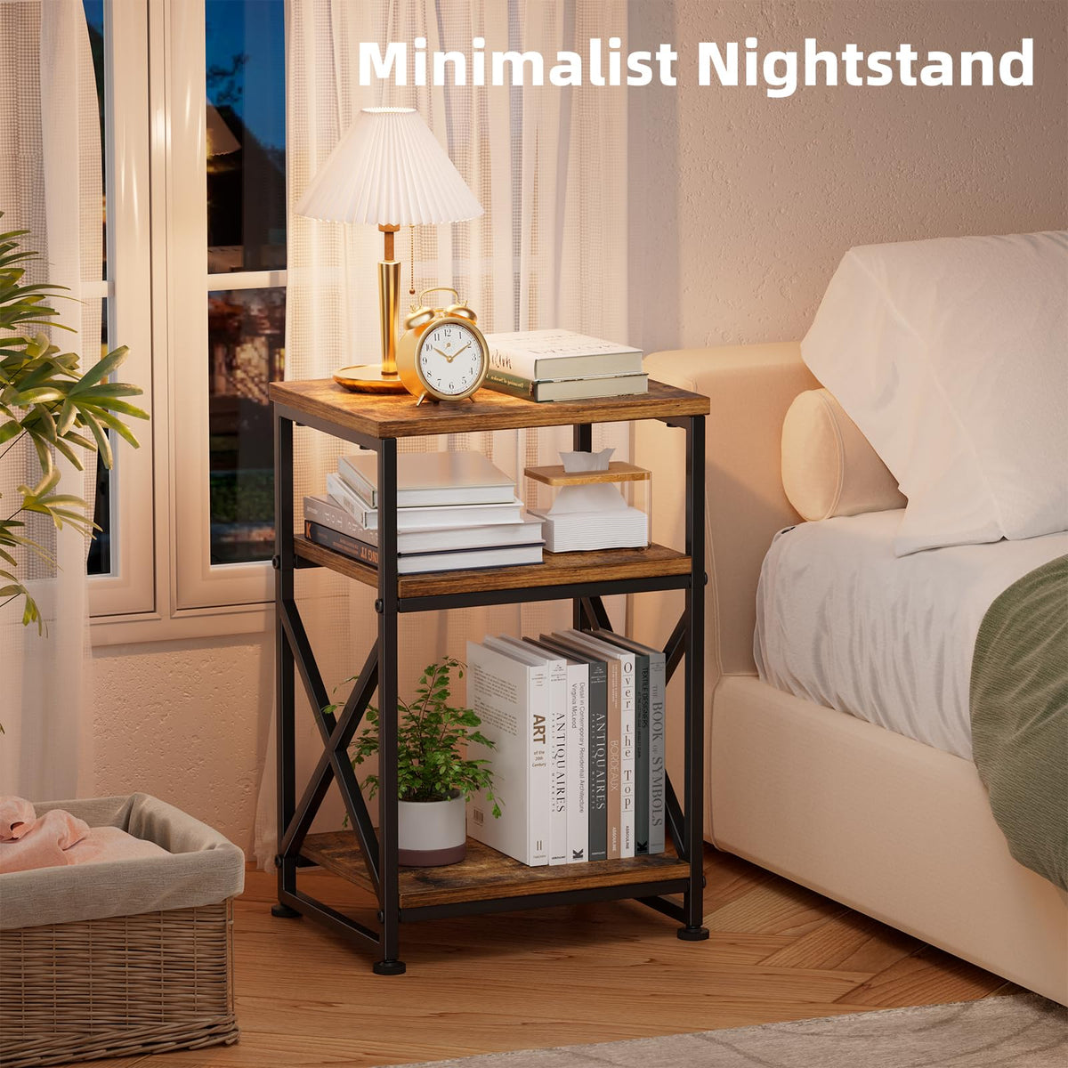 3 Tiers Open Shelves Side Table Z599909