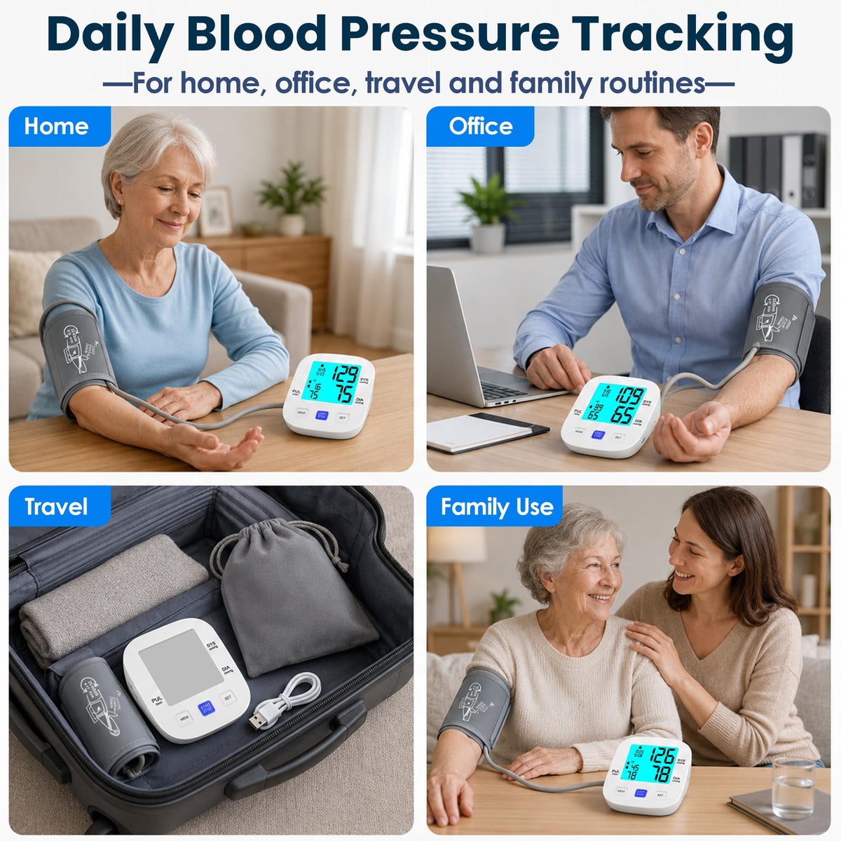 Upper Arm Blood Pressure Monitor with 8.7"-16.5" Cuff V67033