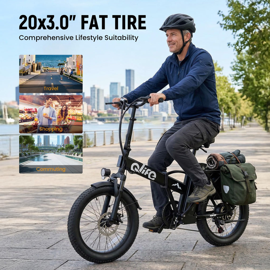 Foldable Electric Bike with 20" Fat Tires S67177