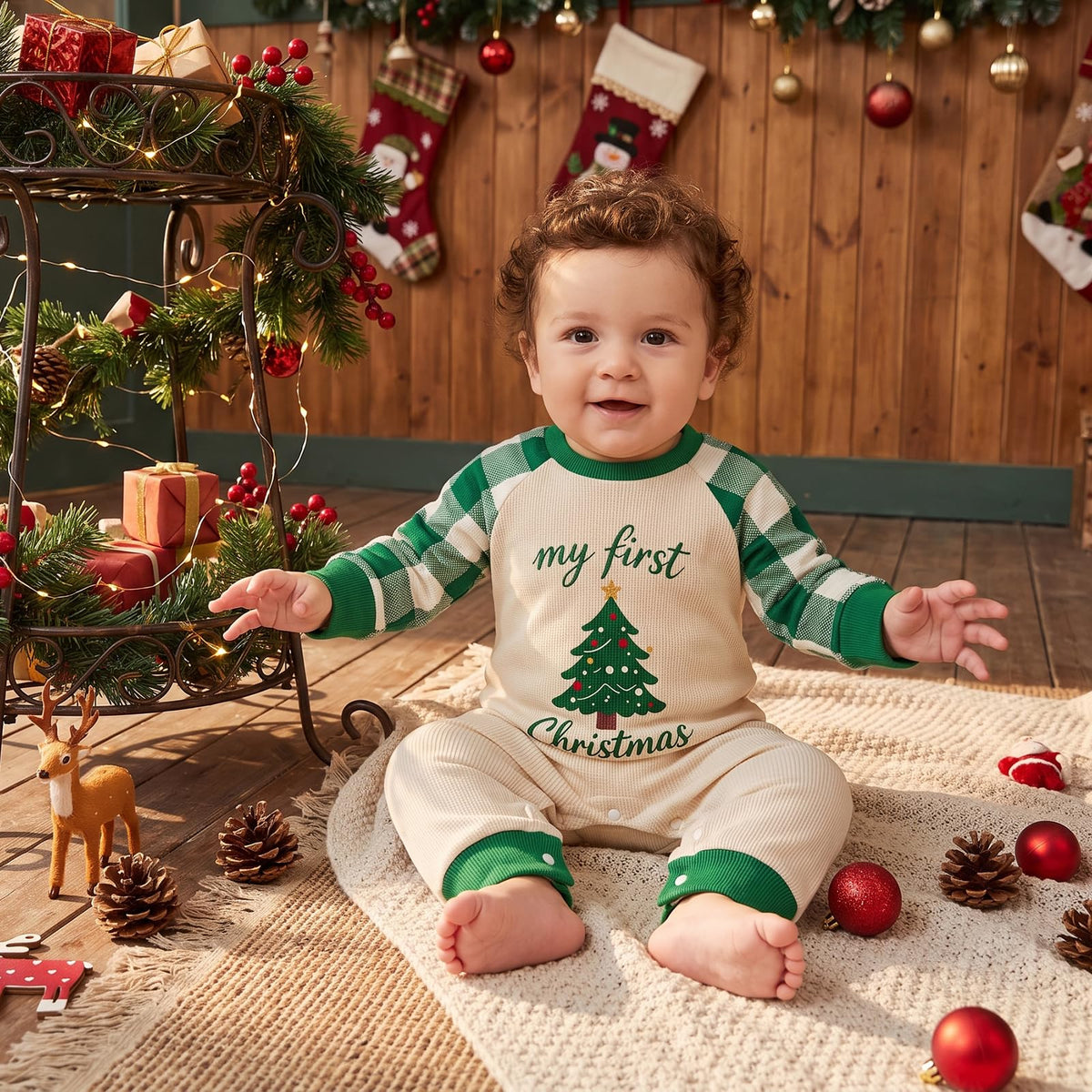 Newborn Baby Boy Fall Winter Romper Jumpsuit V2659