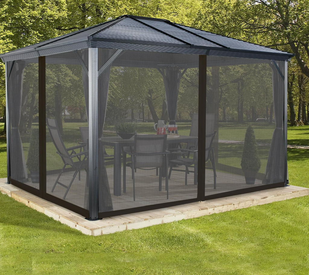 Black 10x10 FT Mosquito Netting Replacement P466