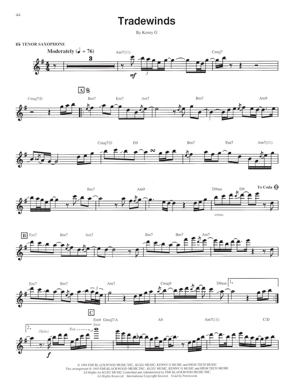 Saxophone Sheet Music Book X501739