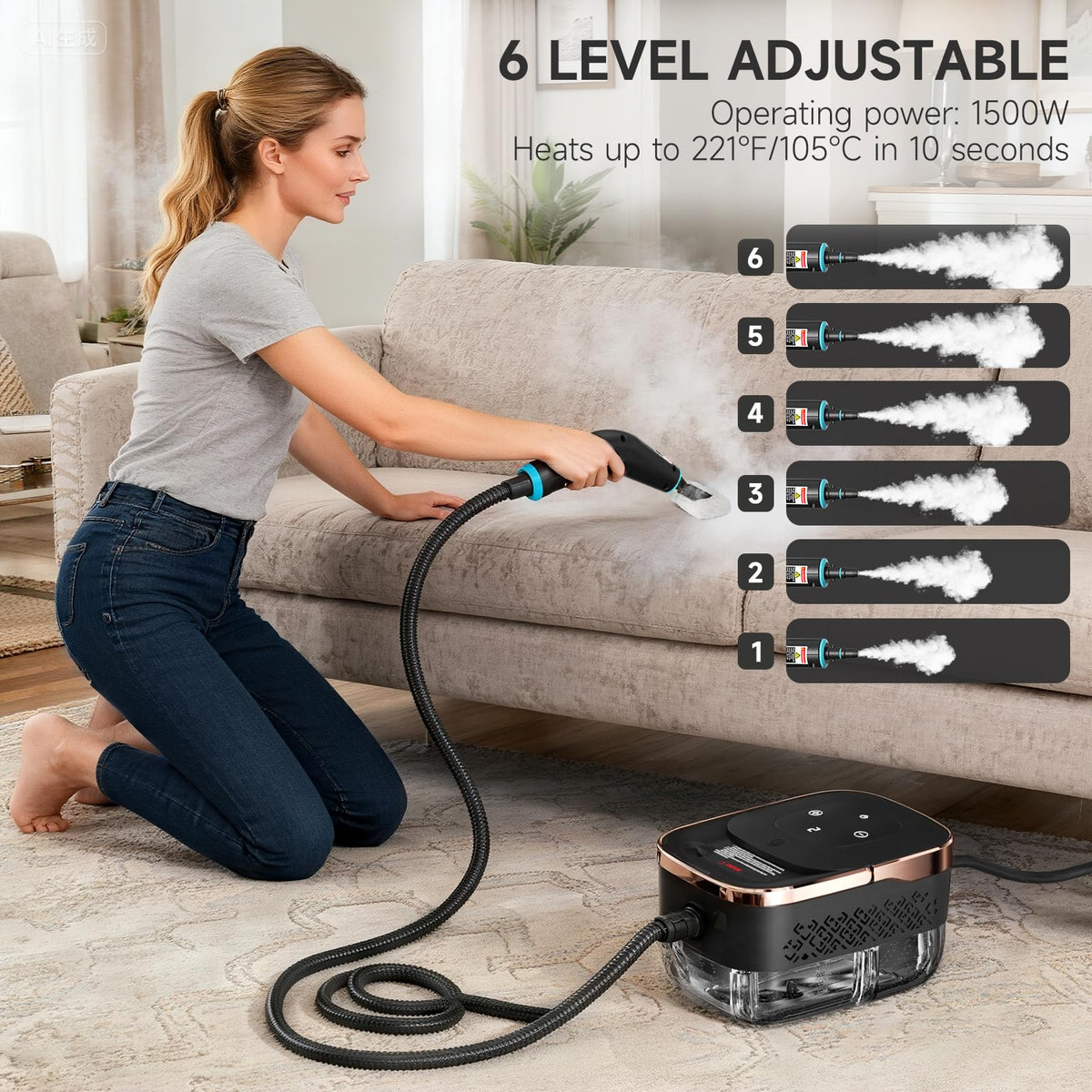 Steam Cleaner with Replacement Heads Z4357