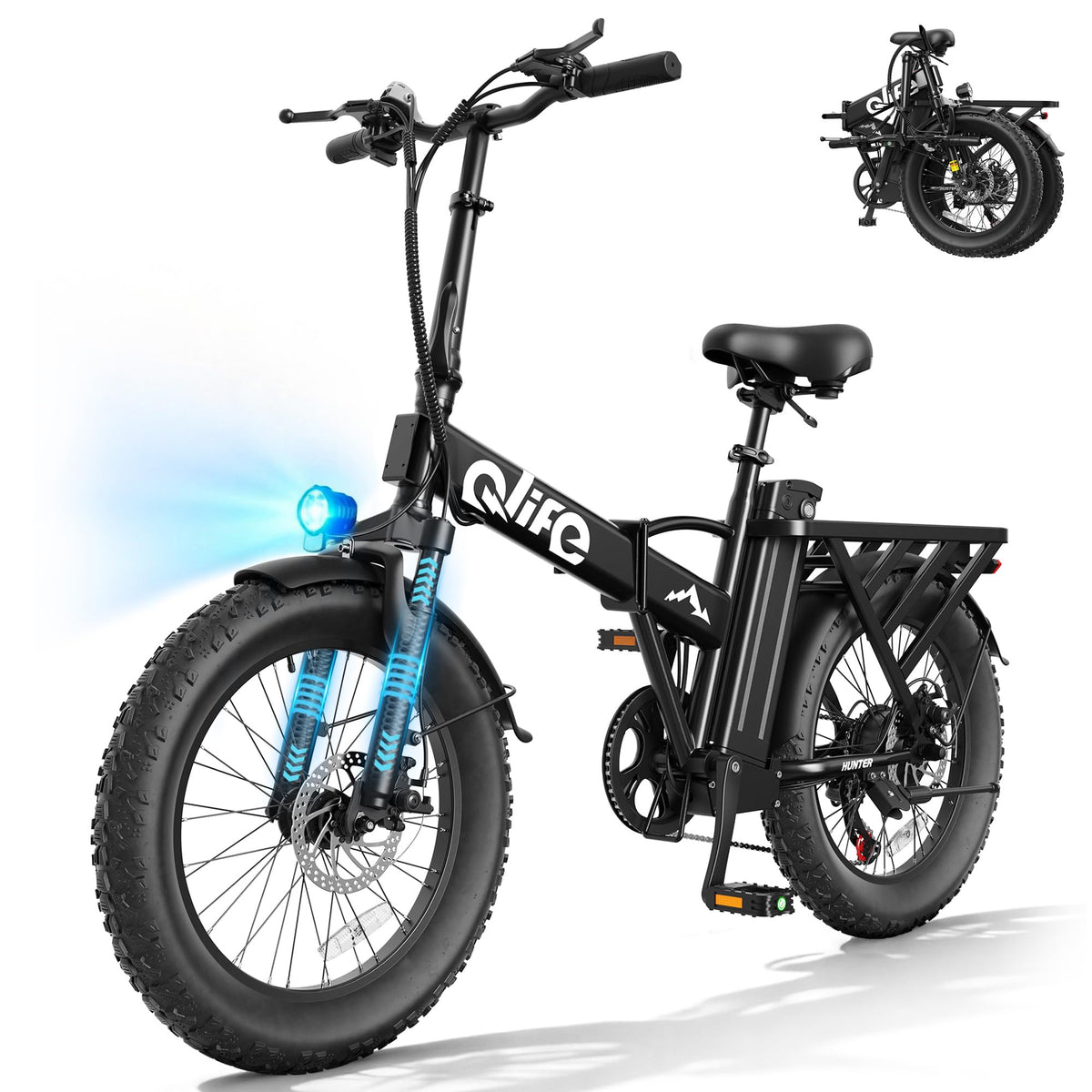 Foldable Electric Bike with 20" Fat Tires S67177