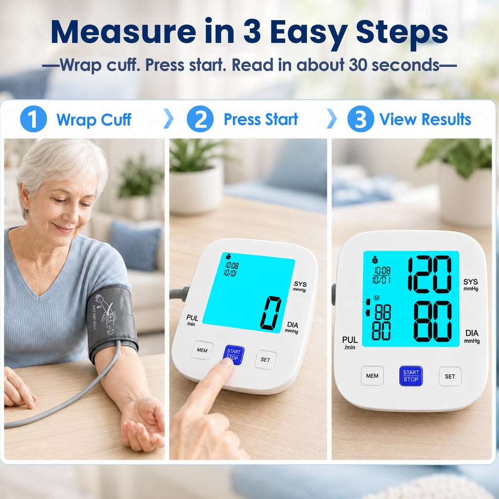 Upper Arm Blood Pressure Monitor with 8.7"-16.5" Cuff V67033