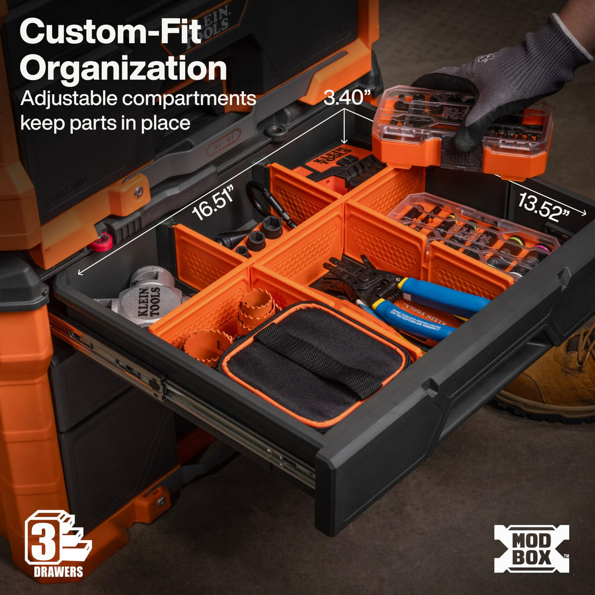 Three Drawer Rolling Toolbox H937425