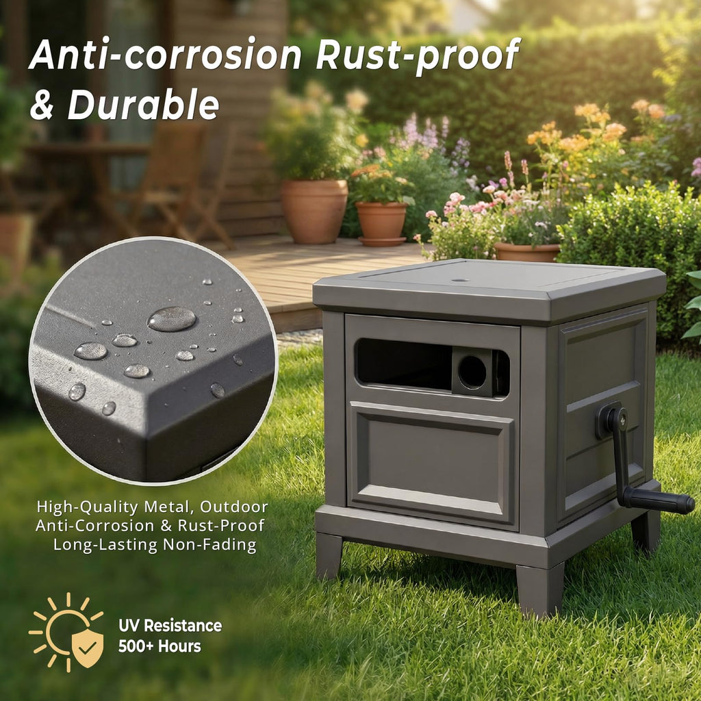 Heavy Duty Steel Garden Hose Reel Deck Box R719624