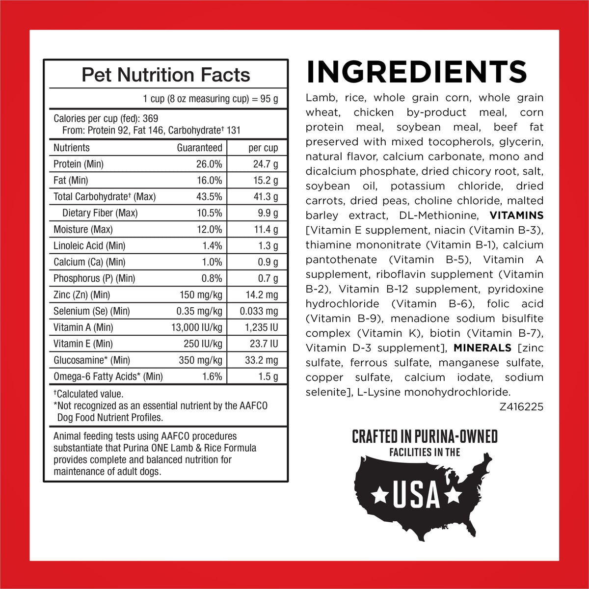 Lamb and Rice Formula Dry Dog Food J65462