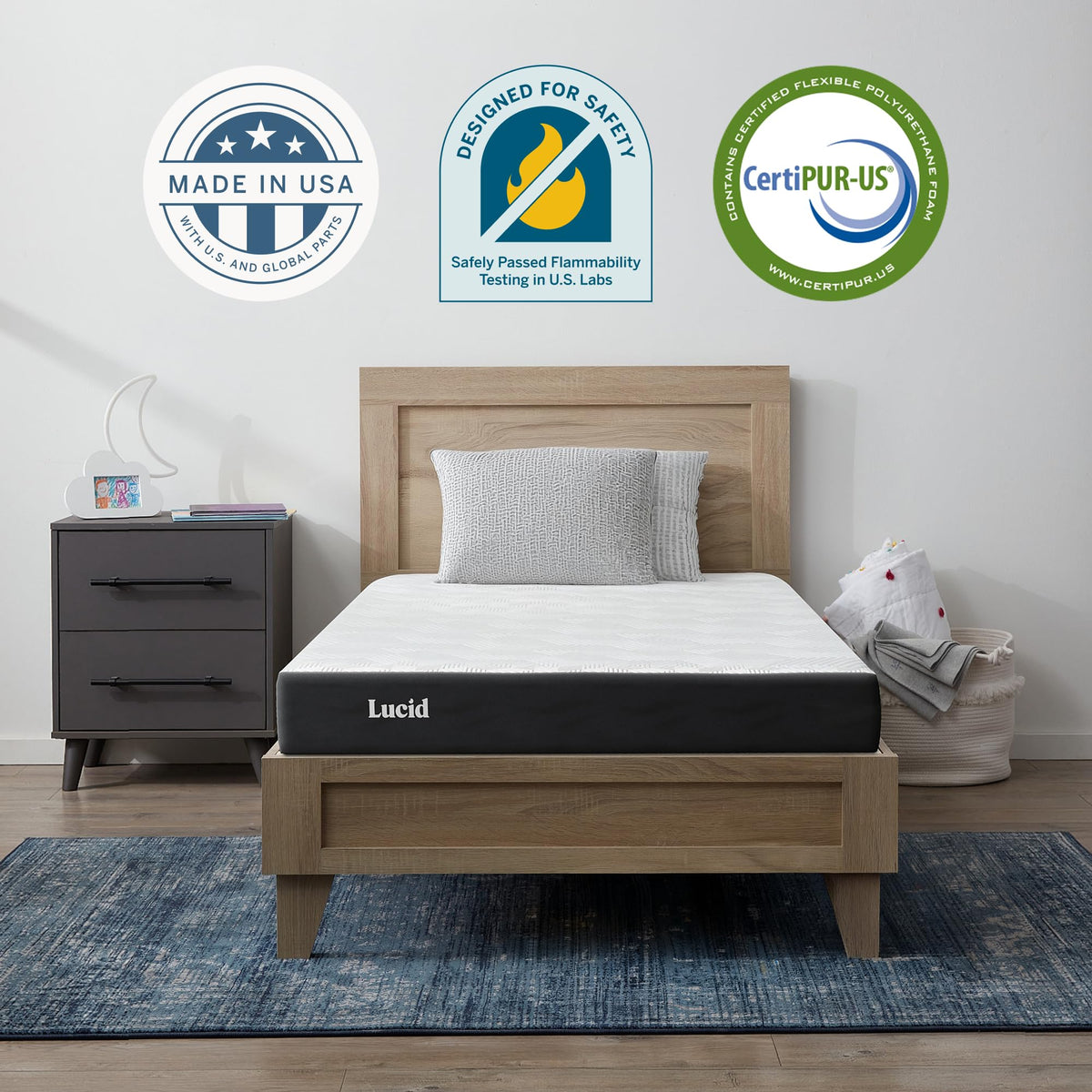 5" Firm Gel Memory Foam Mattress Twin Size B389