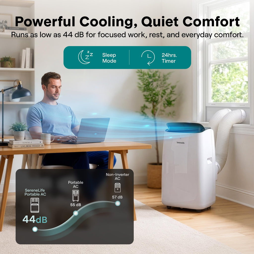 12000 BTU Inverter Portable Air Conditioner & Heater with Wi-Fi F589