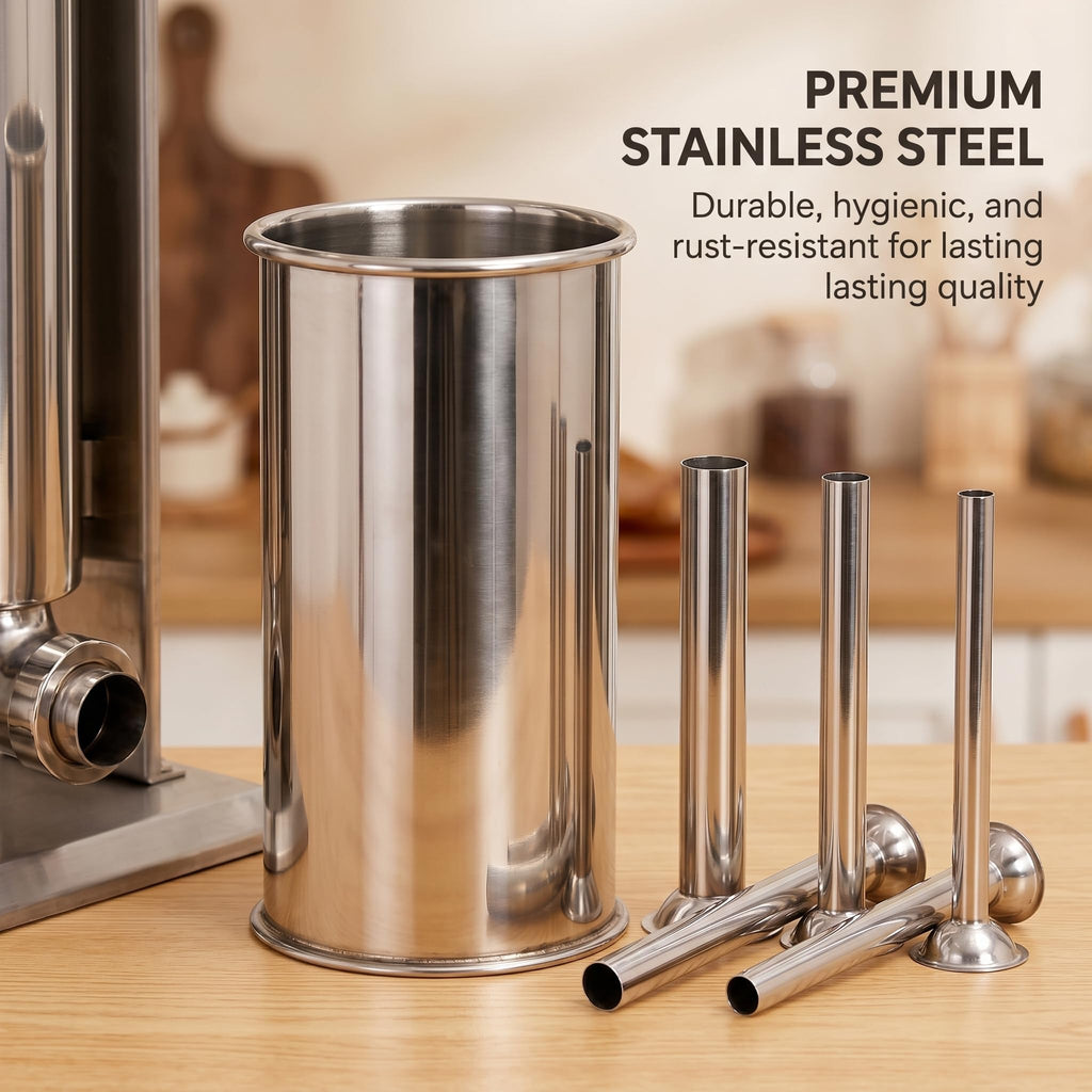 Stainless Steel 15LB Dual Speed Vertical Manual Sausage Stuffer H64433