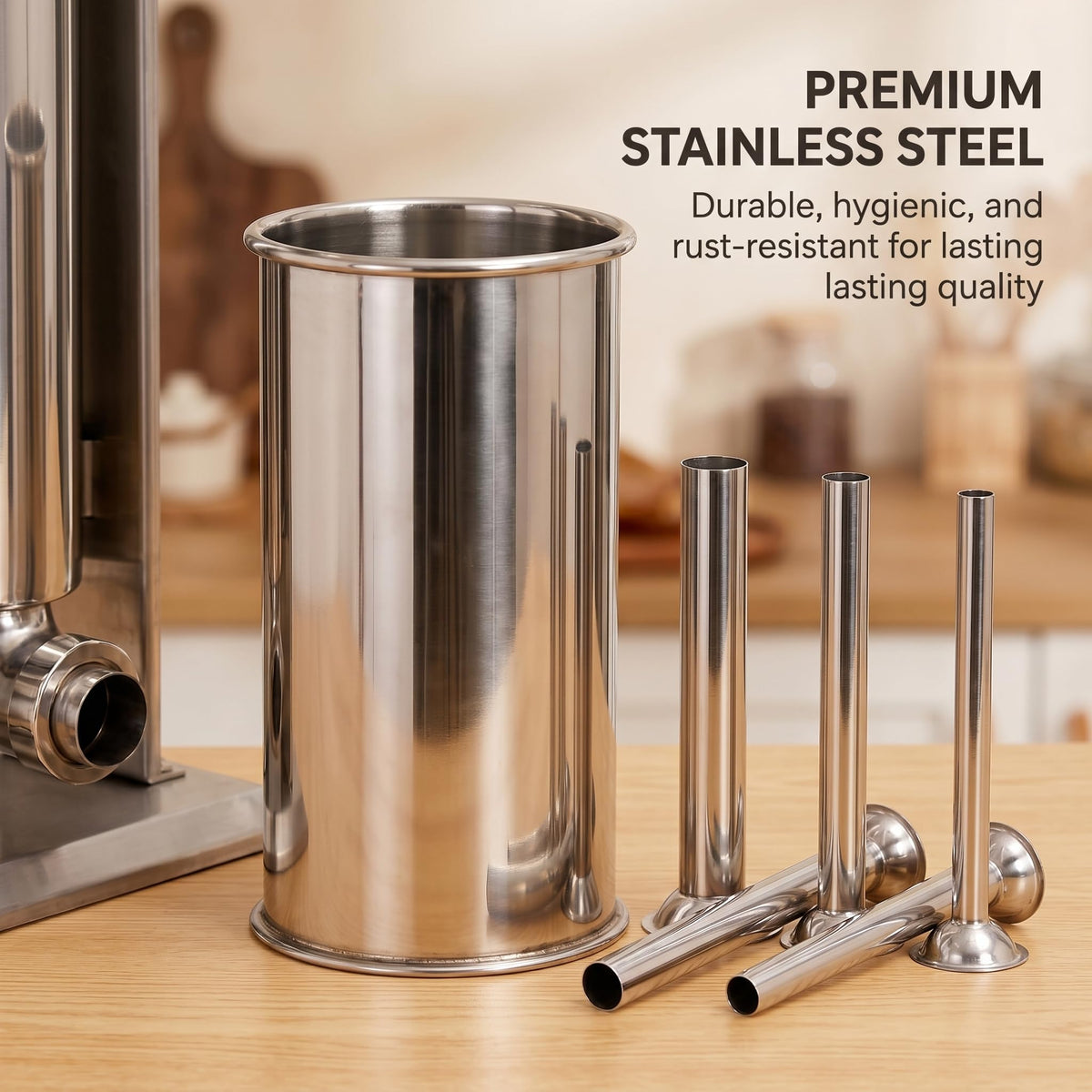 Stainless Steel 15LB Dual Speed Vertical Manual Sausage Stuffer H64433