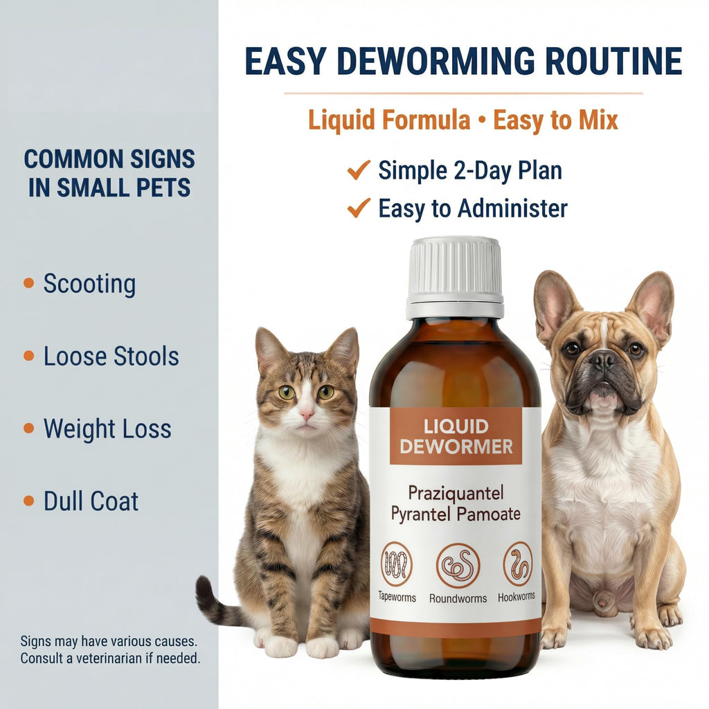 Praziquantel & Pyrantel Liquid Dewormer for Dog and Cat 3.4 fl oz H624772