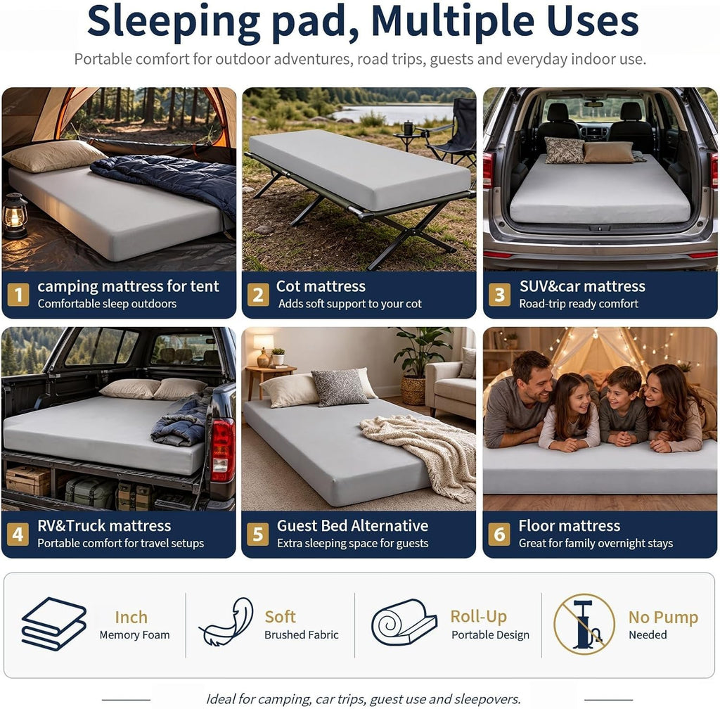 5 Inch Twin Size White Gel Memory Foam S69931
