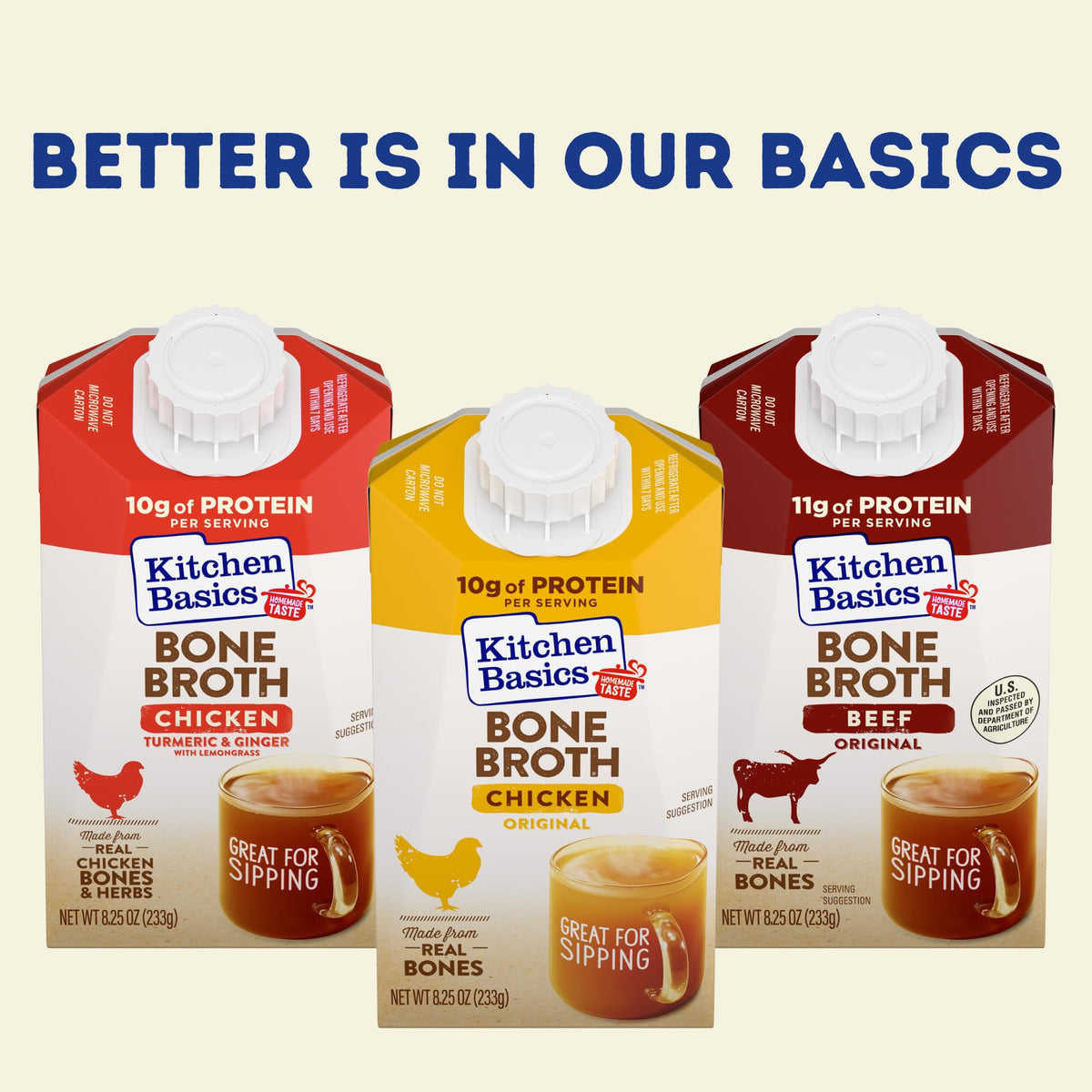 Chicken Bone Broth 8.25 oz Carton Pack of 12 I2078