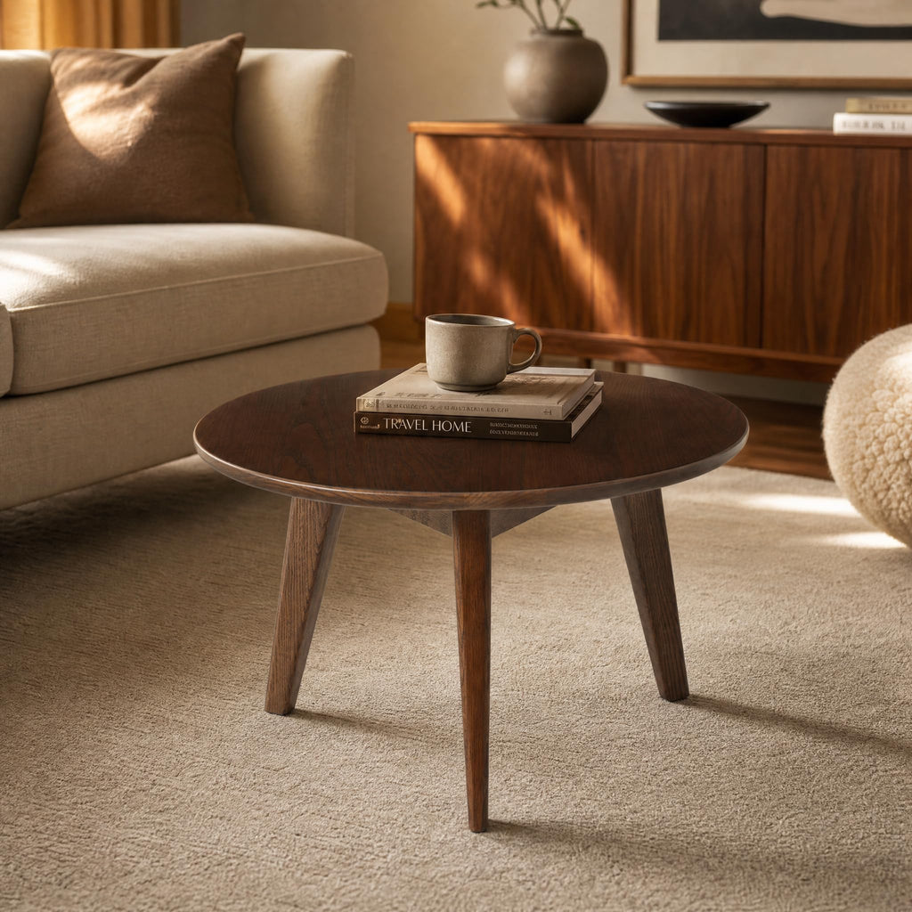 Solid Wood Round Coffee Table G215