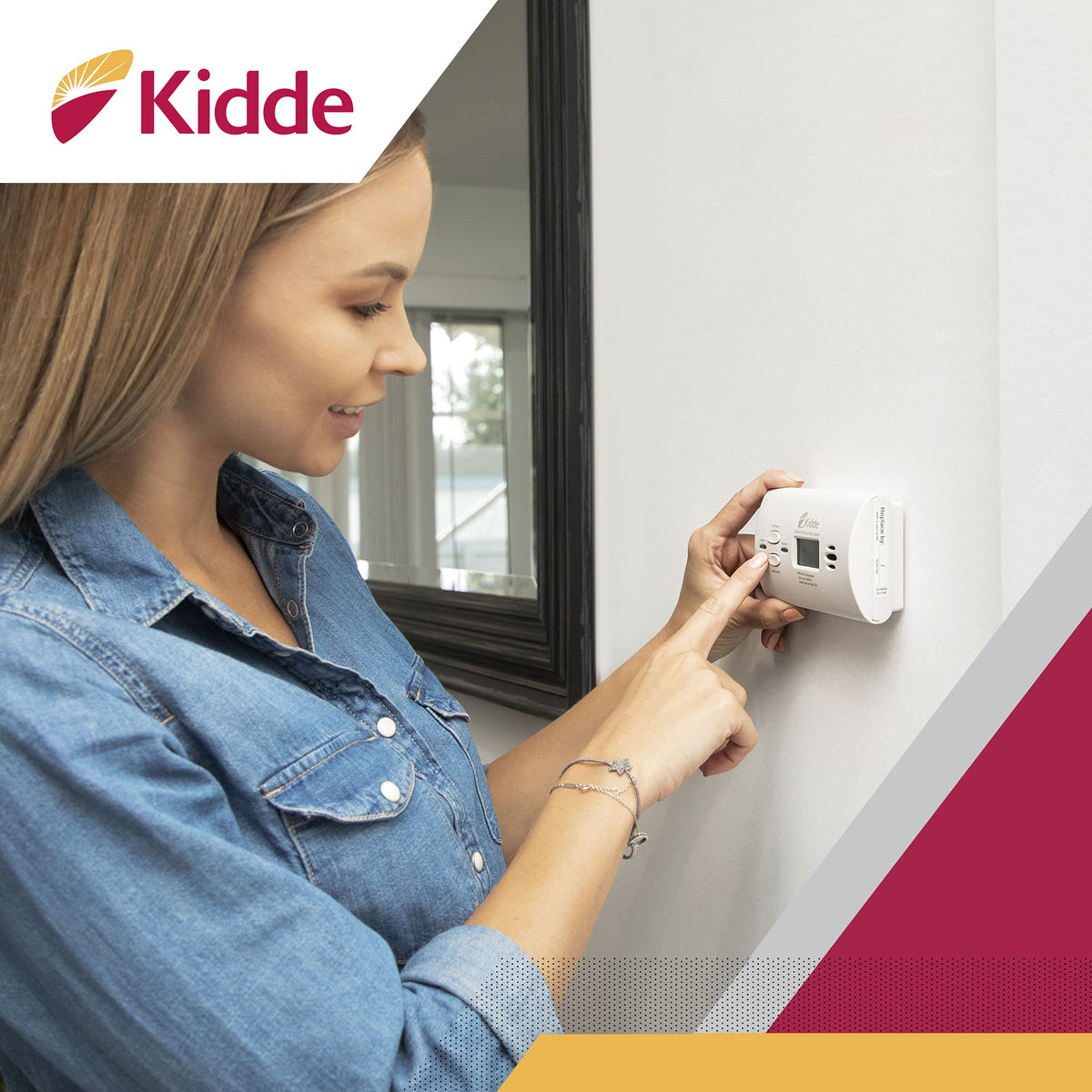 Carbon Monoxide Detector, AA Battery Powered CO Alarm O50641