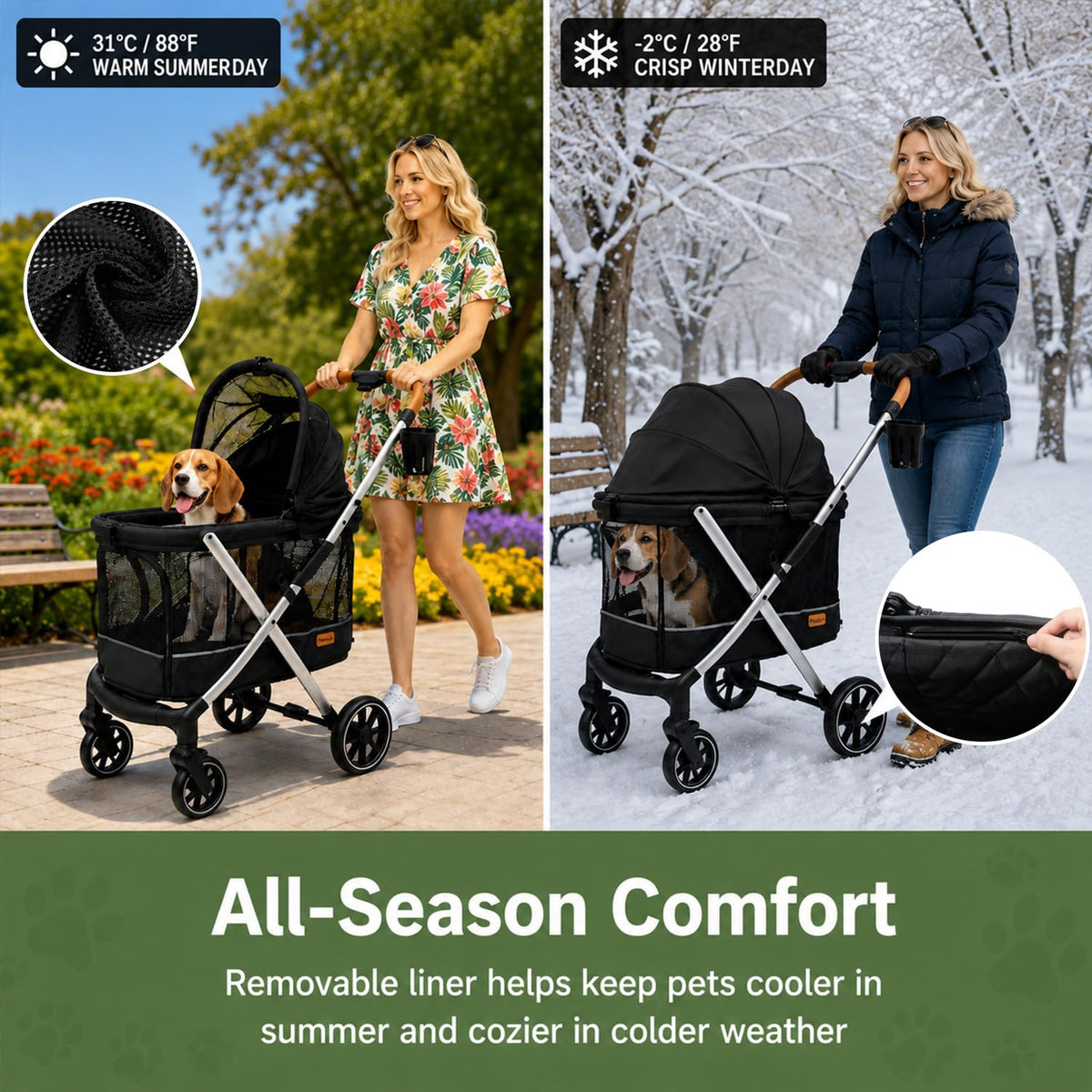 Lightweight Aluminum Dog Stroller J2149